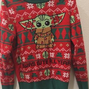 Star Wars Red and Green Crewneck Sweater